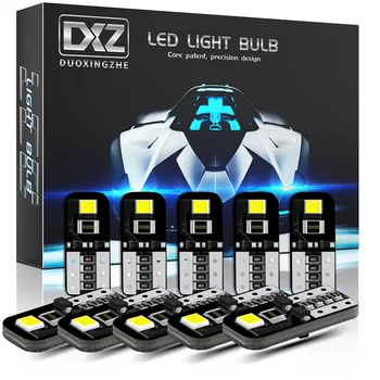 DXZ 10PCS W5W LED T10 LED Žárovky Canbus 168 194 6000K Bílé Auto Vnitřní Dome, Mapa, Světla, Parkovací Světla bez Chyb Auto Lampa 12V