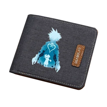 Hra Kingdom Hearts Peněženka Muži Ženy plátno mince Peněženky billetera Krátké Peníze Bag Slim Držitelé Karet Dolaru Cena Peněženky