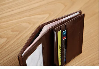 LANSPACE pánské hovězí kůže peněženka značky pánské krátké peněženka fashon malé kabelky