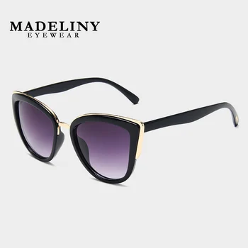 MADELINY Cat Eye sluneční Brýle, Ženy Značky Designer Vintage Gradient Brýle Retro Kočičí oko Sluneční brýle Ženských Brýle UV400 MA040