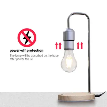 Novinka LED Magnetické Levitace Žárovka Hover Plovoucí Stolní Lampa Magic Black Tech Bezdrátová Nabíječka pro Telefon Vánoční Dárek