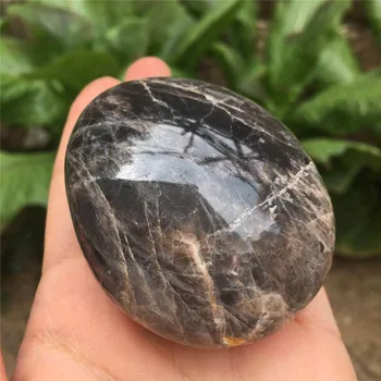 Přírodní Černý Kámen Dlaň Kámen Spadl Kameny crystal léčení Reiki krystaly