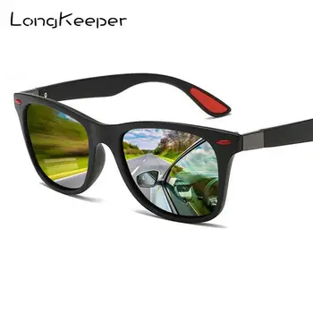 LongKeeper DESIGN Muži Ženy Classic Retro Nýt Polarizační Brýle Lehčí Design Čtvercový Rám UV Ochrana